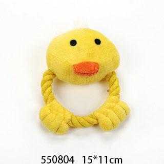 Λούτρινο παιχνίδι σκύλου με σχοινί - 15x11cm - 550804