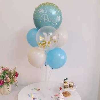 Σετ μπαλόνια party με βάση - Baby - 024063 - Blue